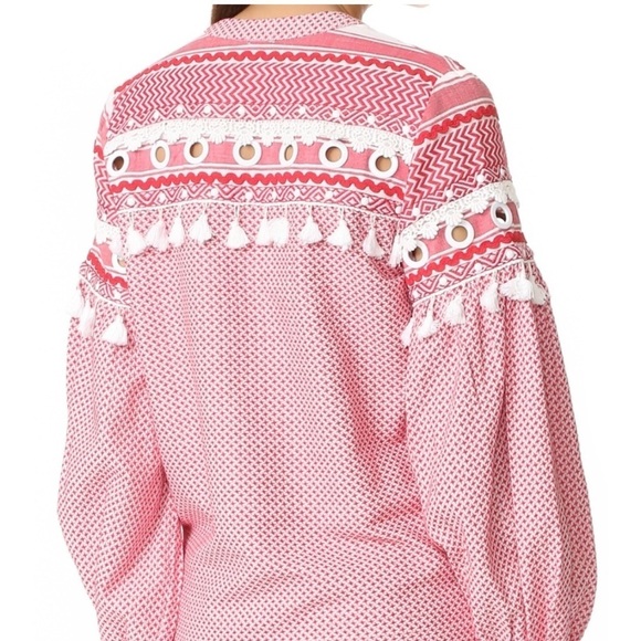 Dodo Bar Or Nathaniel top Tassel‎ Grommet Blouse Valentines Day - Picture 4 of 16